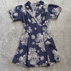 Free People Navy Floral Dress